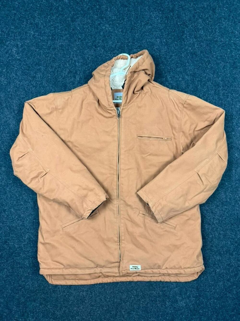 Utility Pro Wear UP4242 sherpa lined hooded work jacket men's XL brown